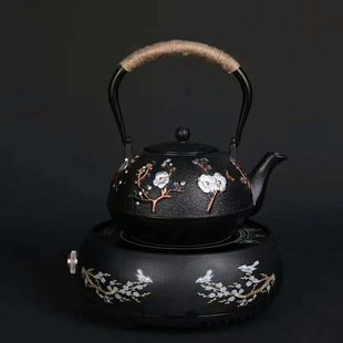 台湾铸铁壶电陶炉无辐射迷你茶炉家用中式铸铁煮茶炉小茶炉电陶炉