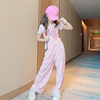 女童夏装套装2024韩版洋气中大童夏季时髦网红炸街短袖两件套