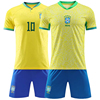 巴西球衣足球服套装男印号10号主客内尔马比赛训练服儿童