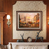 餐厅装饰画欧式客厅沙发，背景墙挂画玄关，壁画单幅风景油画美式