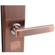 卧室木门房门锁家用指纹锁办公室公寓密码锁自动滑盖防盗板手