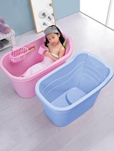 。多功能浴盆小孩6加厚儿童泡澡桶超大号可坐双胞胎简易双人宝宝
