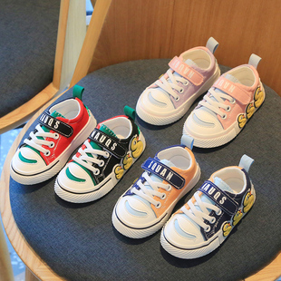 儿童帆布鞋男童软底女宝宝鞋子春秋款1-2-4岁3小童鞋幼儿园室内鞋