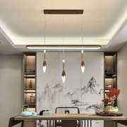 新中式餐厅灯吧台吊灯，2021现代简约个性，书房茶室饭厅led餐吊灯