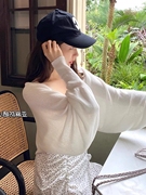 韩国小披肩冰丝针织防晒开衫女春夏季薄款罩衫蝙蝠袖空调衫上衣