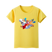 男女童装马里奥上衣服打底衫儿童宝宝超级玛丽短袖T恤亲子装半袖