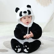 婴儿冬装连体衣男女儿童熊猫动物造型哈衣小孩爬服宝宝衣服1-3岁2