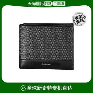 自营Calvin Klein 皮革男士钱包 - 黑色 美国奥莱直发
