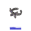 kansai紫钻黑色蝴蝶戒指，黑暗系轻奢小众，精致指环设计感手饰品