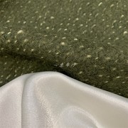 日本进口军绿色粗棒针针织，羊毛秋冬开衫，外套裙子设计师服装面料
