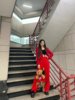 h1key 女团同款舞台打歌服爵士韩舞kpop表演红色西装舞蹈套装