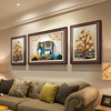 美式客厅装饰画沙发背景墙挂画招财轻奢墙画发财树新中式壁画大象