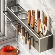 不锈钢厨房架置物架食品级筷子筒多功能壁挂勺铲菜具收纳一体