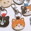日系ECOUTE小猫咪系列钥匙扣Eminette可爱皮质钥匙圈装饰包包挂件