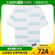 韩国直邮gfore高尔夫短袖，上装t恤斜条纹，摩登宽领科技珠地polo衫