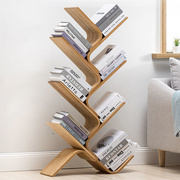 2023o树形书架创意置物架实木简易儿童，学生简约落地多层小型书柜
