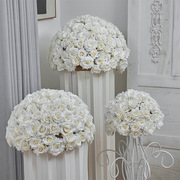 大尺寸纯玫瑰花球婚礼现场餐桌布置假花橱窗展厅花架装饰花球
