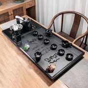 整块天然乌金石茶盘全自动一体茶具套装家用功夫茶海电磁炉大茶台