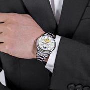 钢带手表男机械表全自动双镂空陀飞轮欧美手表品牌十大商务机械男