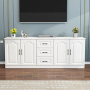 实木电视柜组合小户型白色，简约现代收纳储物柜，高柜地柜卧室柜欧式