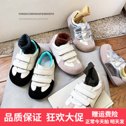 韩版童鞋3-6-12岁女儿童运动鞋春季双魔术贴女童德训鞋男童板鞋潮