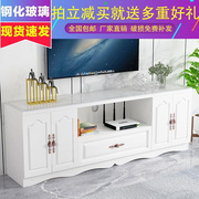 电视柜约小户型客厅边柜组合欧式钢化玻璃地柜卧室电视机柜