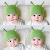 春夏季薄款婴儿帽子，超萌可爱男女宝宝，护囟门帽新生儿童小怪物胎帽