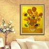 精准印花法国dmc十字绣客厅，玄关卧室大幅油画梵高向日葵