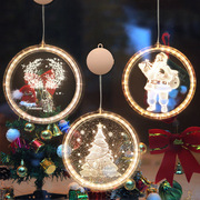 圣诞跨境灯串3D挂灯LED灯铃铛雪花麋鹿装饰彩灯电池灯橱窗装饰