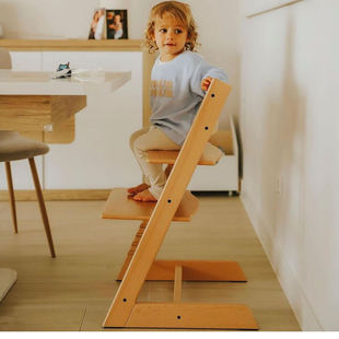 成长椅宝宝餐椅儿童椅吃饭餐椅婴儿座椅家用实木学习椅带坐垫靠垫
