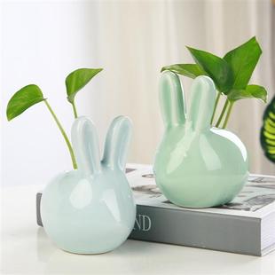 创意绿萝水培花瓶器皿鲜花插花瓶子水养植物花盆花器动物客厅摆件