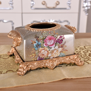 急速欧式纸巾盒客厅家用高档树脂奢华茶几，创意简约抽纸盒家居