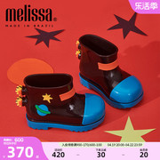 Mini Melissa梅丽莎可爱时尚卡通撞色图案小童雨鞋果冻鞋33676