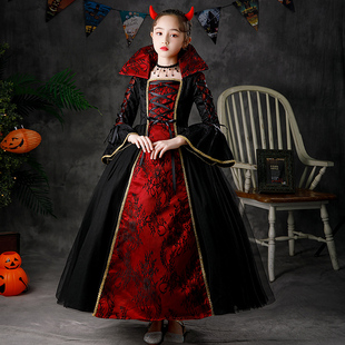 万圣节儿童服装女童礼服，cosplay角色扮演魔法女巫吸血鬼化妆舞会