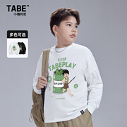 小猪托尼TABE男胖童春长袖t恤胖童装男童加肥加大宽松打底衫