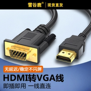 HDMI转VGA线加长hami转接头无音频适用于笔记本mac电脑台式机顶盒连电视hdmi投影仪显示器屏vja视频线转接口