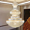 欧式水晶大吊灯现代北欧客厅餐厅别墅复式楼中楼双层广东中山灯具