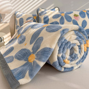 毛毯牛奶绒珊瑚法兰绒春秋夏季空调盖被沙发盖毯公室午休小毯子