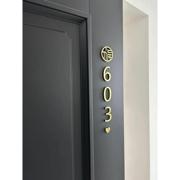 磁吸数字门牌复古黄铜入户门改造新房门牌号金属高级感回家仪式感
