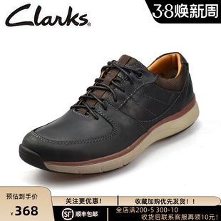 clarks其乐男鞋2022年春季英伦低帮舒适气垫运动休闲鞋系带皮