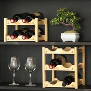 红酒柜展示架子红酒瓶，架子小酒架置物架葡萄酒，红酒架摆件家用实木