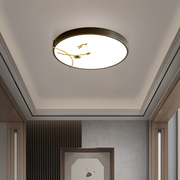 新中式吸顶灯全铜超薄客厅卧室圆形灯禅意简约中国风轻奢简约灯饰