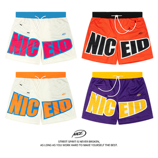 NICEID NICE美式篮球短裤实战训练运动裤夏季宽松版型透气四分裤