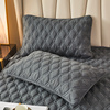 枕套防螨枕头套纯色加厚夹棉绗缝吸汗枕芯保护套48x74cm一对2只装