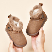 羊皮毛一体雪地靴，儿童冬季男童鞋子女童防水防滑加厚大棉鞋