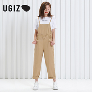 UGIZ夏季韩版女装休闲T恤工装连体背带套装女UTBYE319