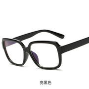 新黑框(新黑框)眼镜，大框装饰眼镜女韩版潮个性，大脸防电脑辐射眼镜护眼平光