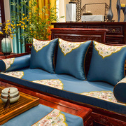 新中式红木沙发坐垫古典家用客厅椅垫定制防滑可拆洗厚海绵靠垫套