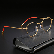 潮克罗心眼镜框可配镜片近视有度数大脸眼镜男光学框架多边形女