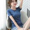 莫代尔t恤女短袖2020年夏装半袖上衣韩版宽松纯色冰丝棉体桖